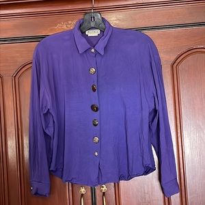 Mirrors Vintage Purple Button Down Shirt